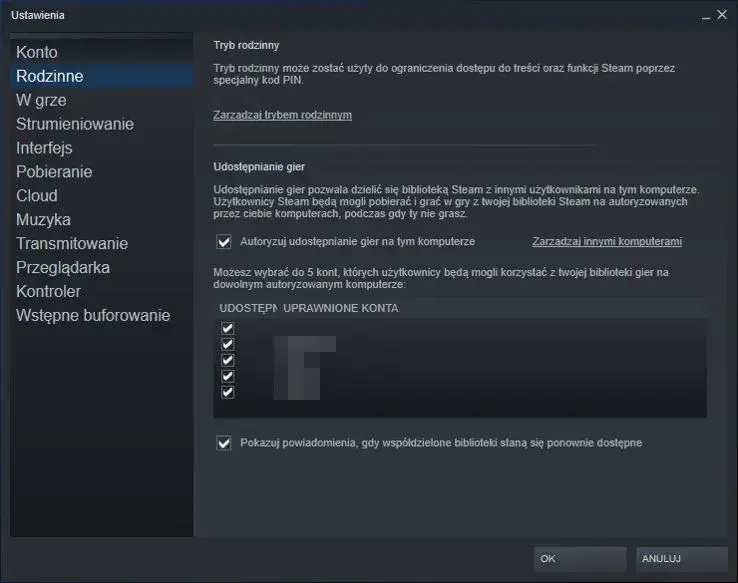 Jak udostępnić bibliotekę Steam znajomemu i uniknąć problemów z dostępem