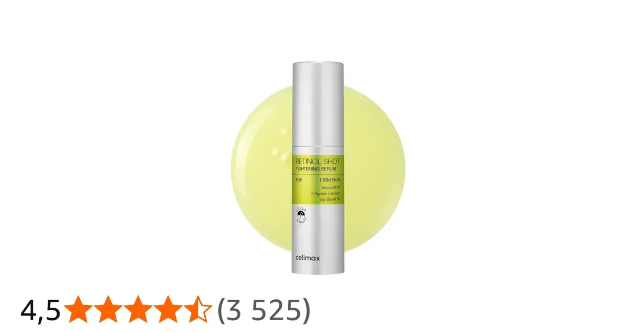 Celimax Retinol Shot – serum napinające z retinolem 0.1% i kompleksem 9 peptydów dla jędrnej skóry.