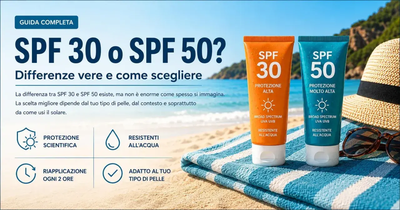 Guida completa: SPF 30 o SPF 50? Scopri cos'è l'SPF e le differenze per scegliere la protezione solare ideale per te.