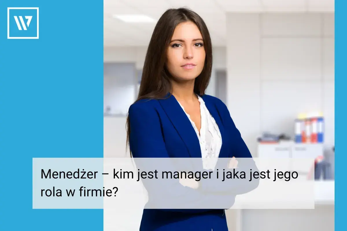 Menedżerka w biurze, omawiająca różne rodzaje menedżerów i ich rolę w firmie.