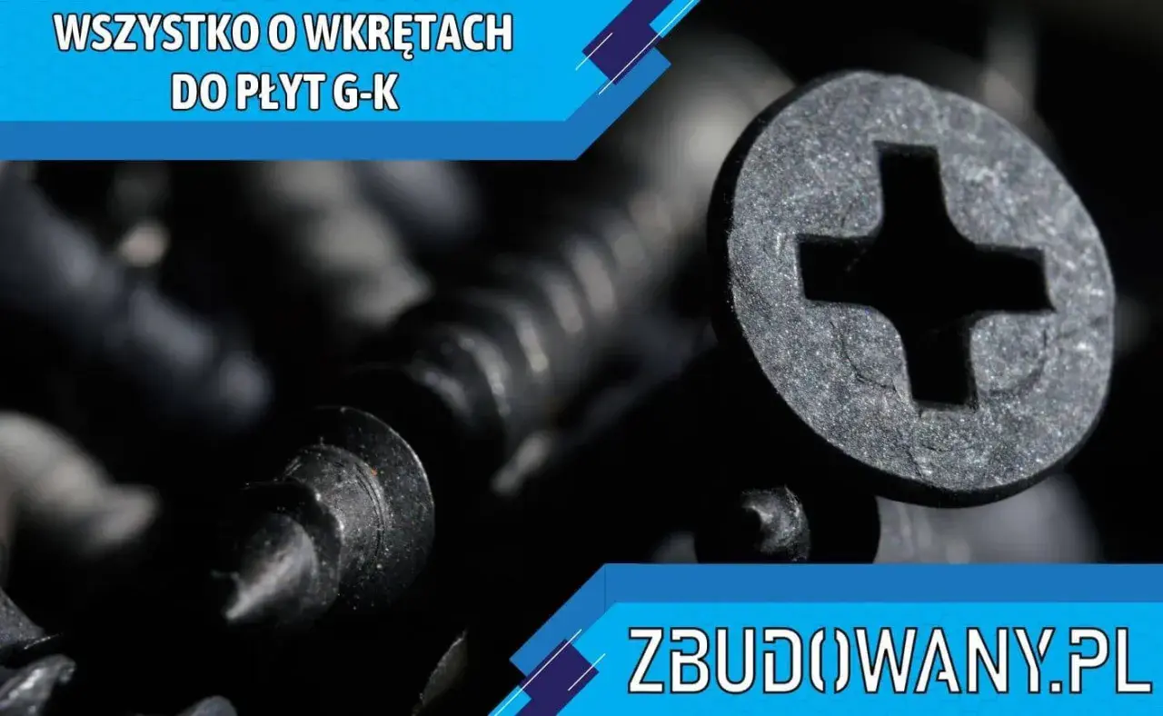 Zbliżenie na czarne wkręty do płyt g-k. Dowiedz się, jakie wkręty do płyt gk wybrać, by Twoja konstrukcja była trwała.