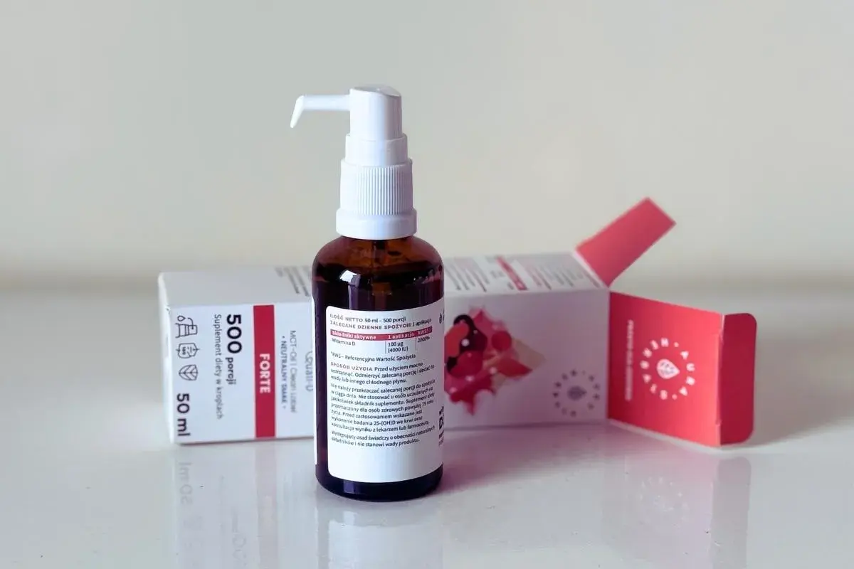 Aura Herbals Witamina D3 w kroplach, 50 ml. Suplement diety z pompką, wspierający odporność.