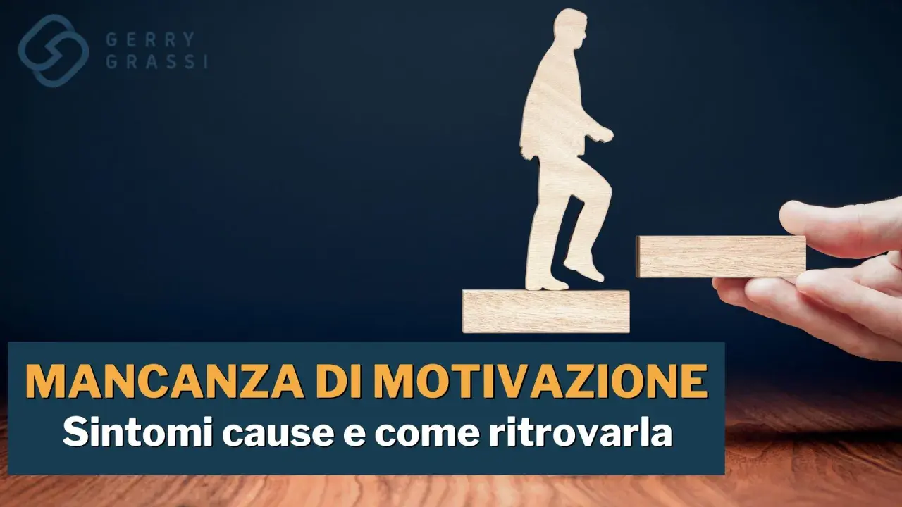 Silhouette di persona sale gradini, aiutata da una mano. Il tema è la mancanza di motivazione e come ritrovarla.