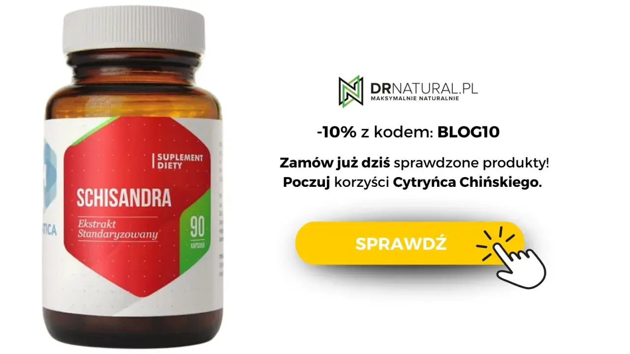 Suplement diety Schisandra w kapsułkach. Odkryj cytryniec chiński właściwości i poczuj korzyści. -10% z kodem BLOG10.