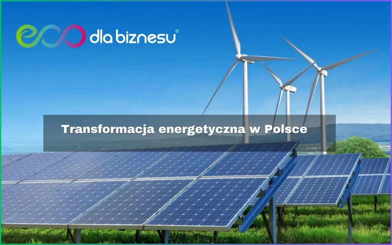 Panele słoneczne i wiatraki symbolizują transformację energetyczną w Polsce, kluczową dla polityki klimatycznej 2050.