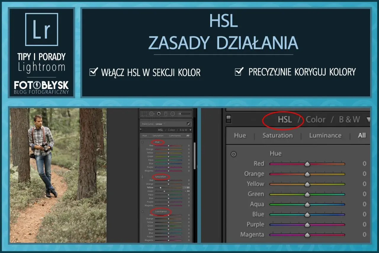 Poradnik Lightroom po polsku: jak precyzyjnie korygować kolory w sekcji HSL.