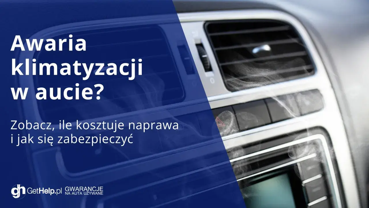 Awaria klimatyzacji w aucie? Zobacz, ile kosztuje naprawa i jak się zabezpieczyć. Dymek symbolizuje problem z układem.