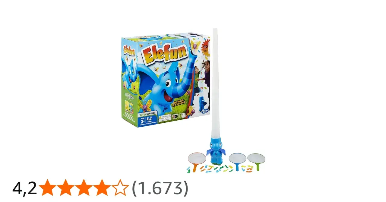 Das Elefun Spiel mit dem fröhlichen Elefanten und seinen Schmetterlingen lädt zum Fangen ein. Kinder ab 3 Jahren haben Spaß!