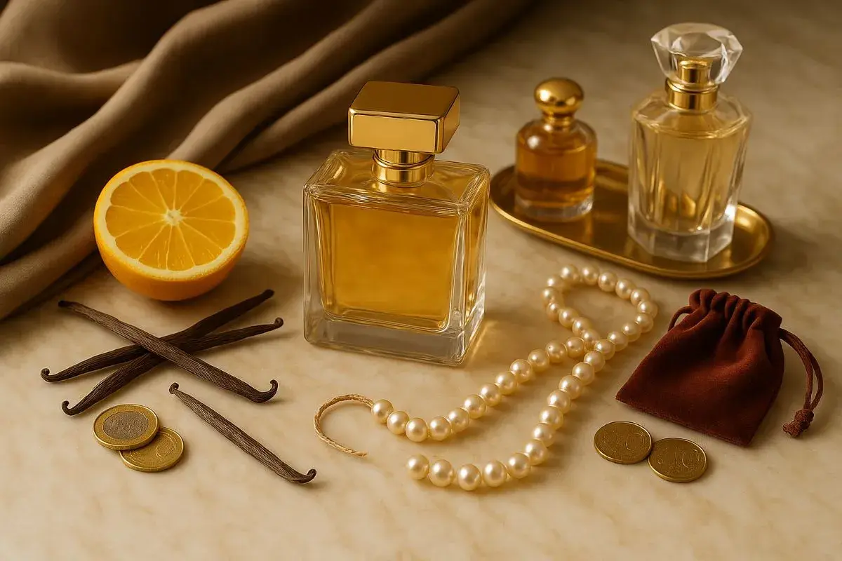 Złote perfumy, laska wanilii, plasterek yuzu – co to za połączenie? Luksusowe nuty zapachowe.