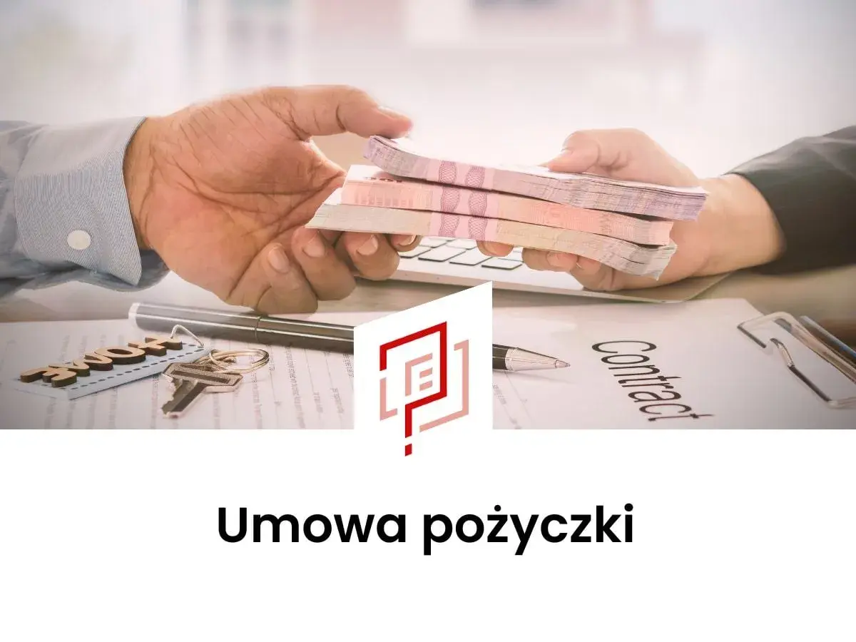 Przekazanie gotówki na podstawie umowy pożyczki w rodzinie. Klucze i dokumenty leżą obok.