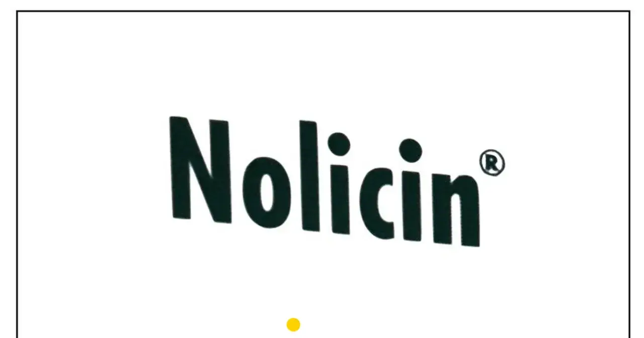 Logo leku Nolicin na białym tle.