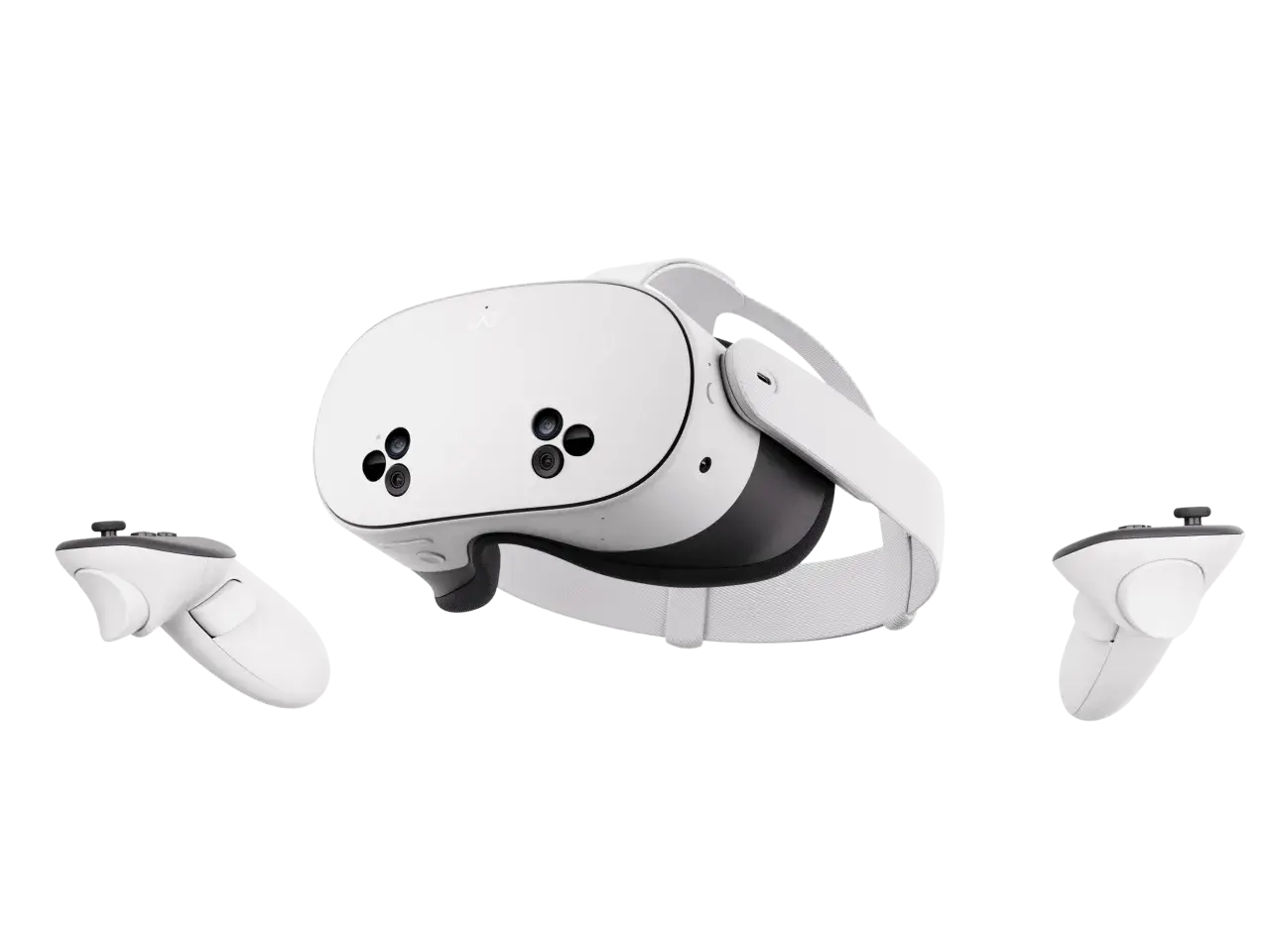 Gogle VR Meta Quest 3s z kontrolerami, gotowe do zanurzenia w wirtualnej rzeczywistości.