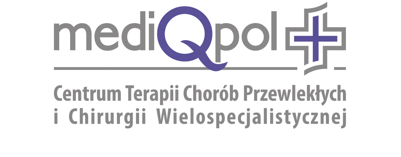 Logo MediQpol: Centrum Terapii Chorób Przewlekłych i Chirurgii Wielo specalistycznej.