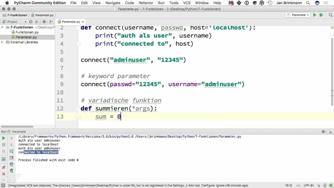 Code Python montrant l'utilisation de `*args` pour une fonction, illustrant la flexibilité des `python args kwargs`.