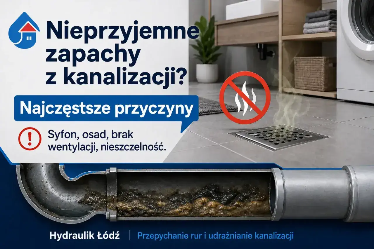 Nieprzyjemny smród z odpływu prysznica? Syfon, osad, brak wentylacji lub nieszczelność to częste przyczyny. Zobacz, jak wygląda zapchana rura.