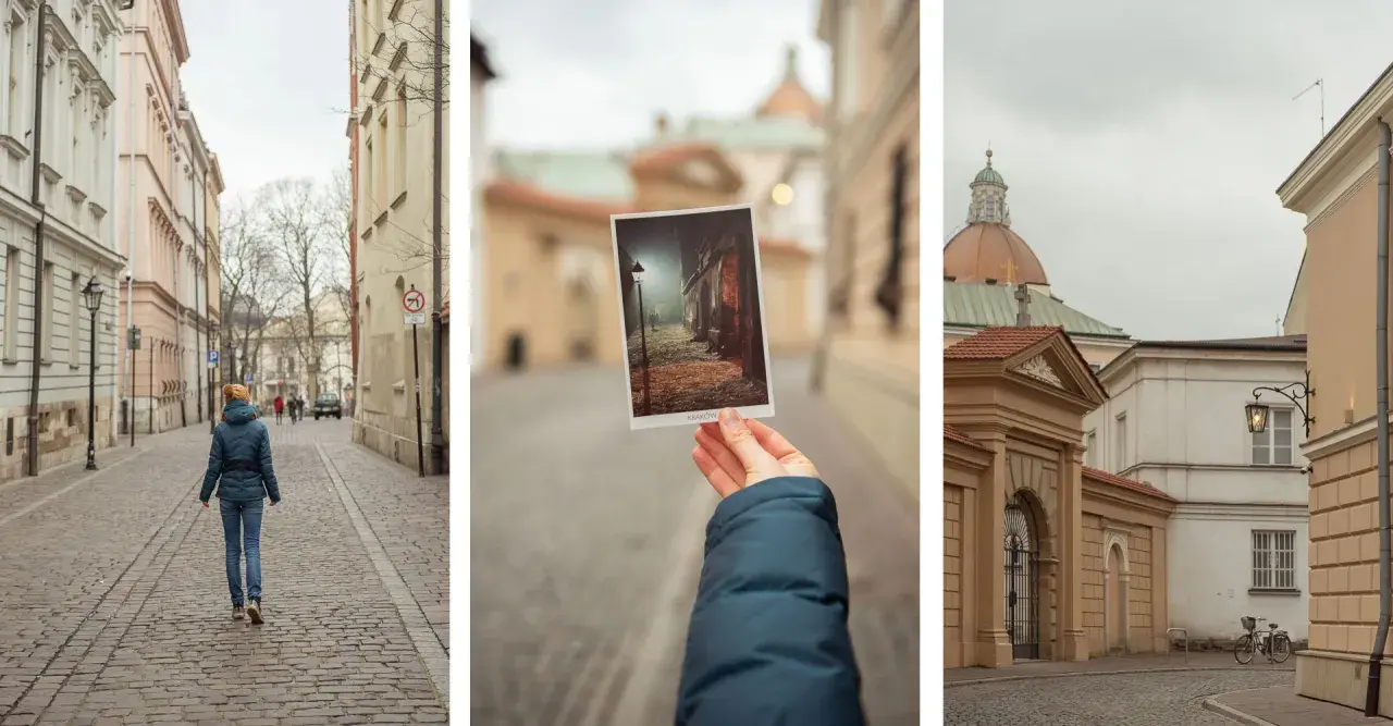 Kraków miejsca do zdjęć: urokliwe uliczki, zabytkowa architektura i klimatyczne zaułki zachęcają do fotografowania.