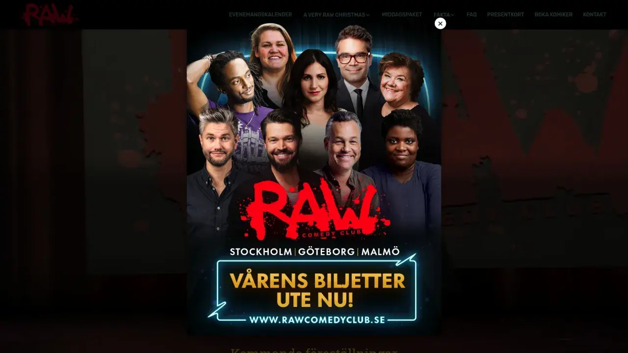 En grupp komiker från RAW Comedy Club står redo att få dig att **stand up** och skratta. Vårens biljetter är ute nu!