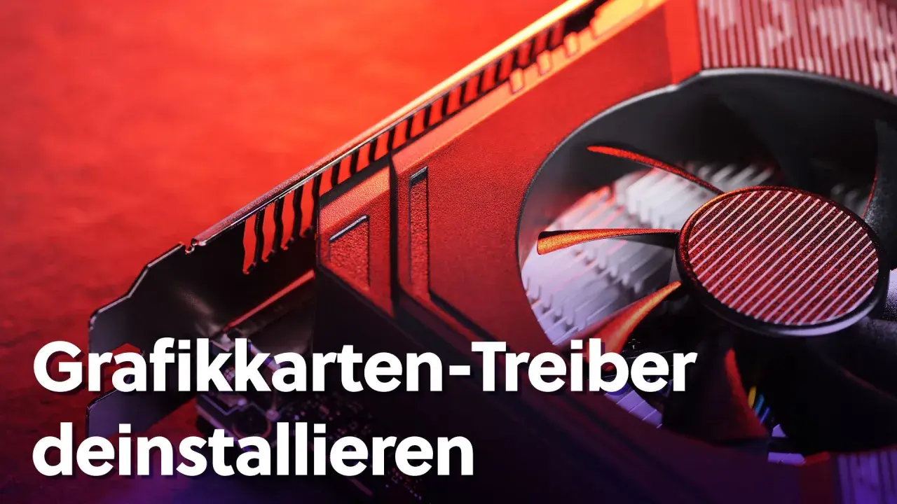Grafikkarten-Treiber deinstallieren: Nahaufnahme einer roten Grafikkarte mit Lüfter.