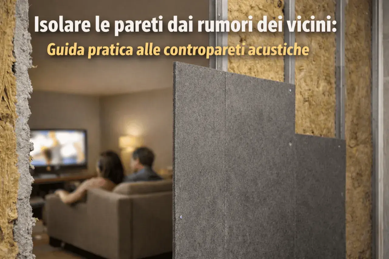 Pannelli grigi per controsoffitti acustici, con isolamento in lana di roccia visibile. Ideali per bloccare i rumori dei vicini.