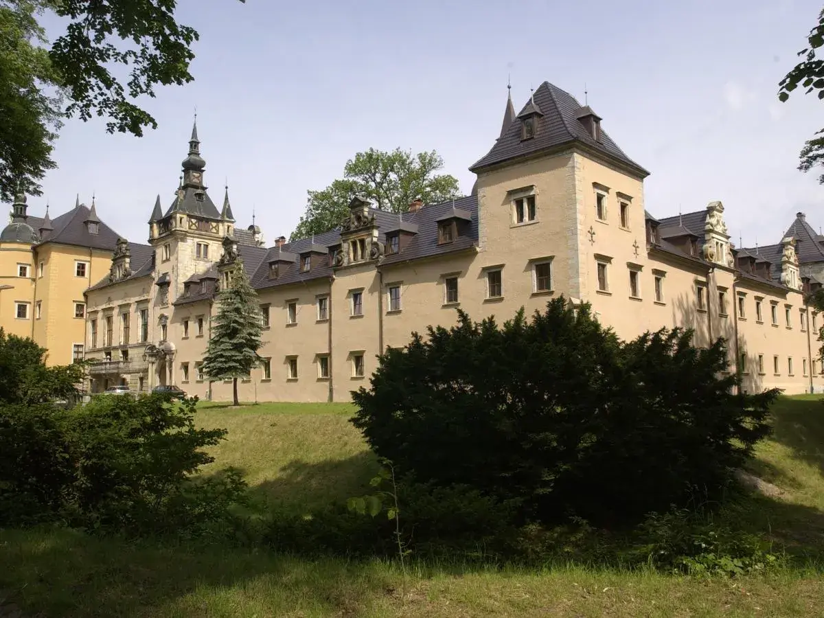 Piękny, żółty zamek z wieżami i ozdobnymi dachami. Ile jest zamków w Polsce? Ten jeden z pewnością wart jest zobaczenia.