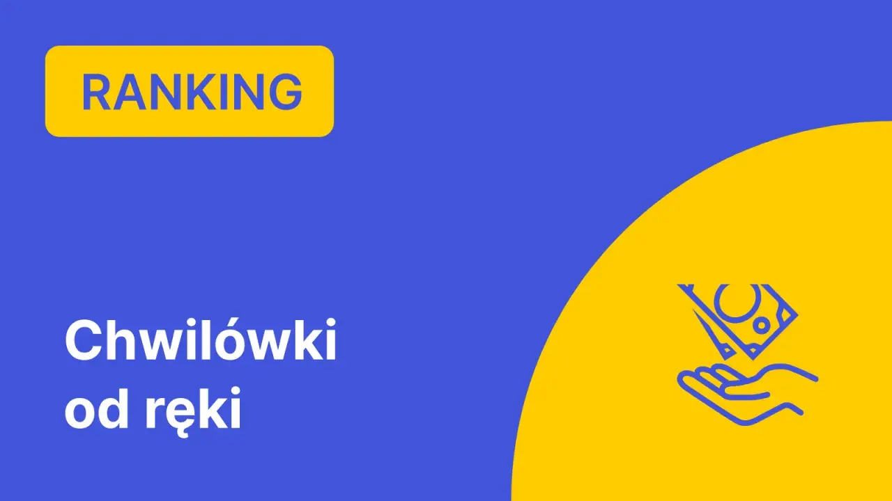 Ranking chwilówek od ręki. Ikona dłoni przyjmującej pieniądze.