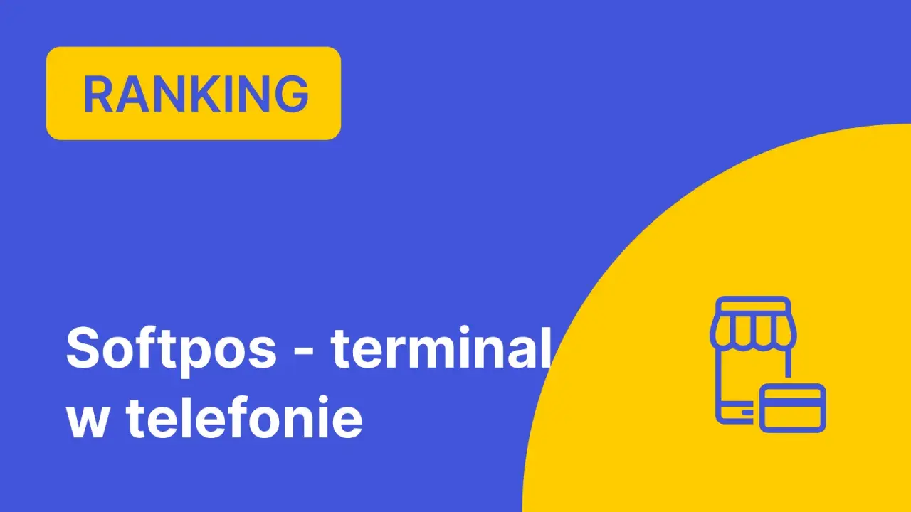 Ranking Softpos - terminal w telefonie. Ikona sklepu i karty płatniczej.