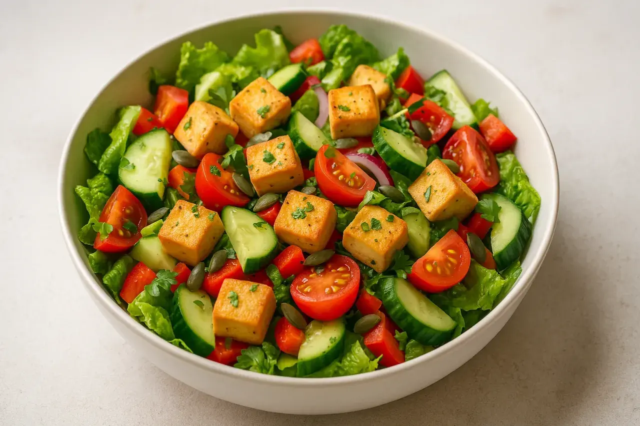 Jak przygotować tofu do sałatki, aby było pyszne i chrupiące