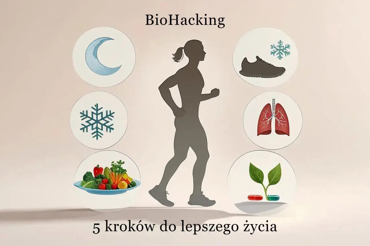 Biohacking: sen, zimno, ruch, odżywianie, suplementy. 5 kroków do lepszego życia.