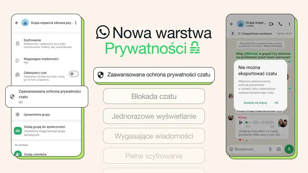 Jak założyć WhatsApp? Zobacz, jak włączyć zaawansowaną ochronę prywatności czatu, by Twoje rozmowy były bezpieczniejsze.