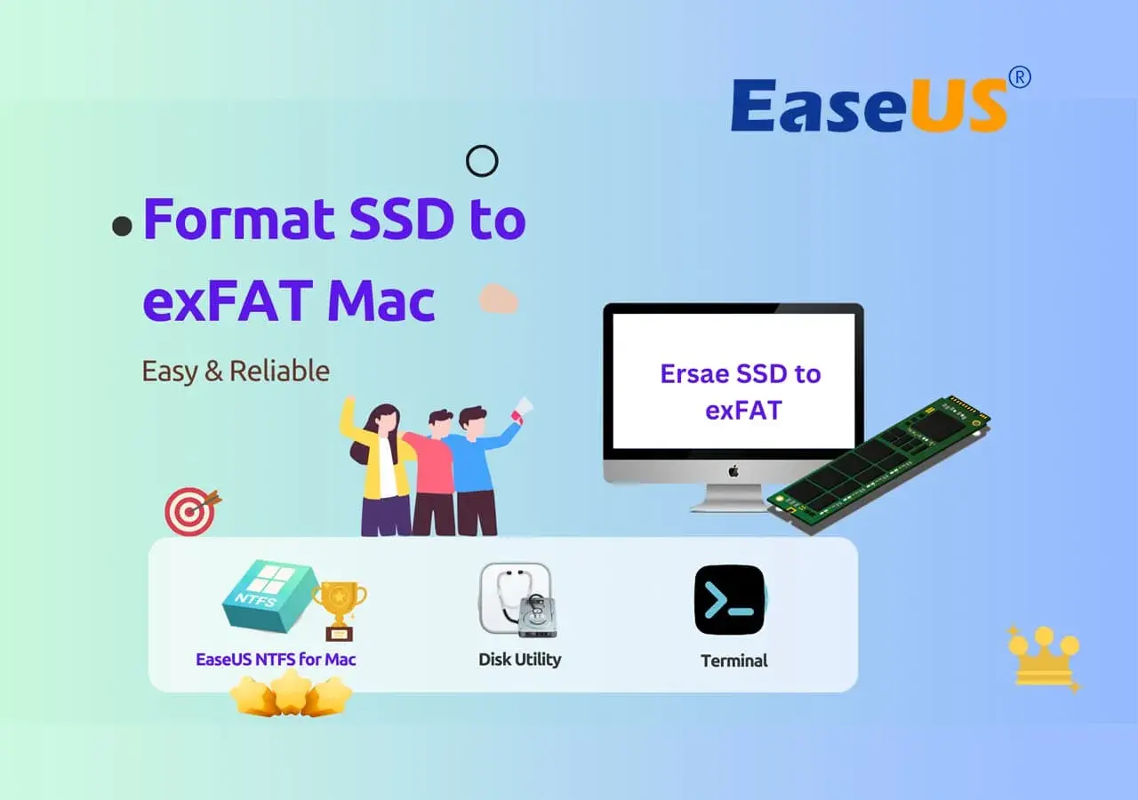 Format SSD auf exFAT Mac mit EaseUS. Einfach und zuverlässig.