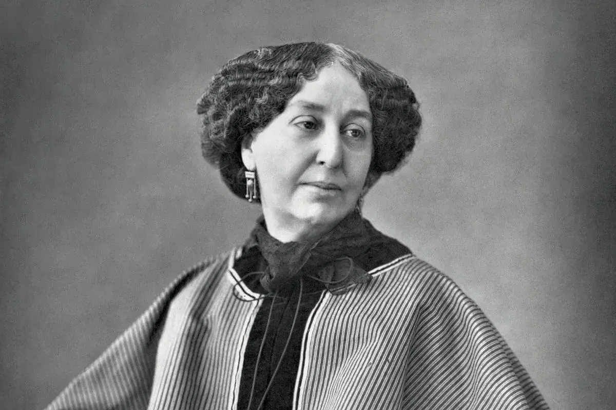 Portret George Sand, autorki wielu wspaniałych książek, w eleganckiej kreacji.
