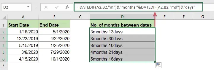 Excel: Jak obliczyć liczbę miesięcy między datami - Prosty sposób