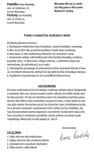 Jak napisać pozew rozwodowy bez orzekania o winie i uniknąć konfliktów