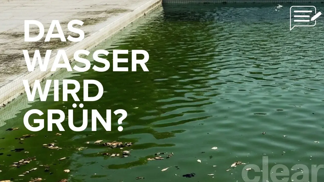 Grünes Poolwasser? Erfahren Sie, wie Sie mit Hausmitteln den Chlorgehalt senken und das Wasser wieder klar bekommen.