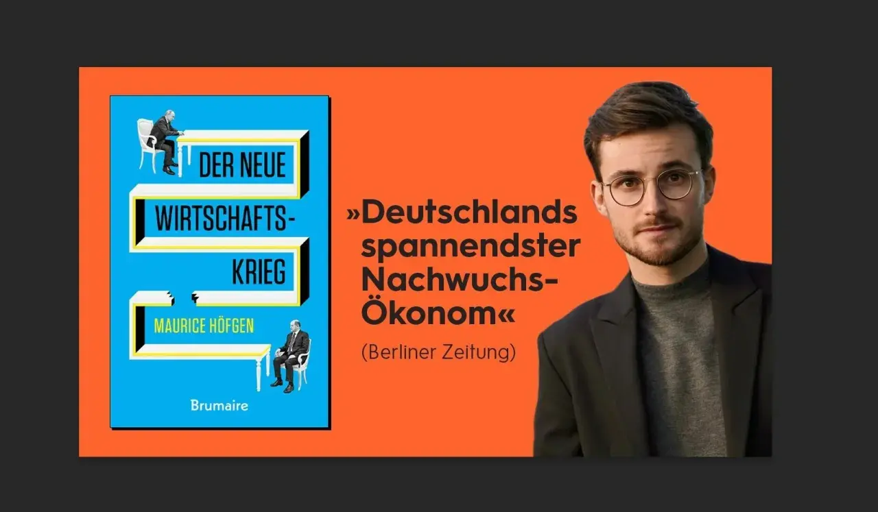 Maurice Höfgen, Deutschlands spannendster Nachwuchs-Ökonom, präsentiert sein Buch "Der neue Wirtschaftskrieg".