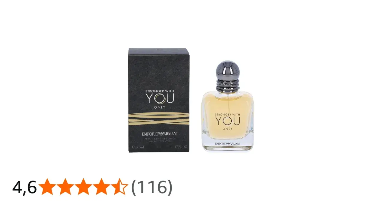 Perfumy Emporio Armani Stronger With You Only. Zestaw zawiera flakon i pudełko.