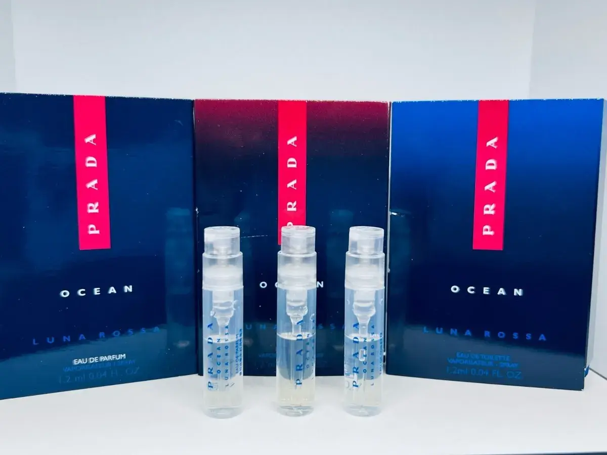 Próbki perfum Prada Luna Rossa Ocean, idealne dla kobiet, które cenią świeżość i elegancję.