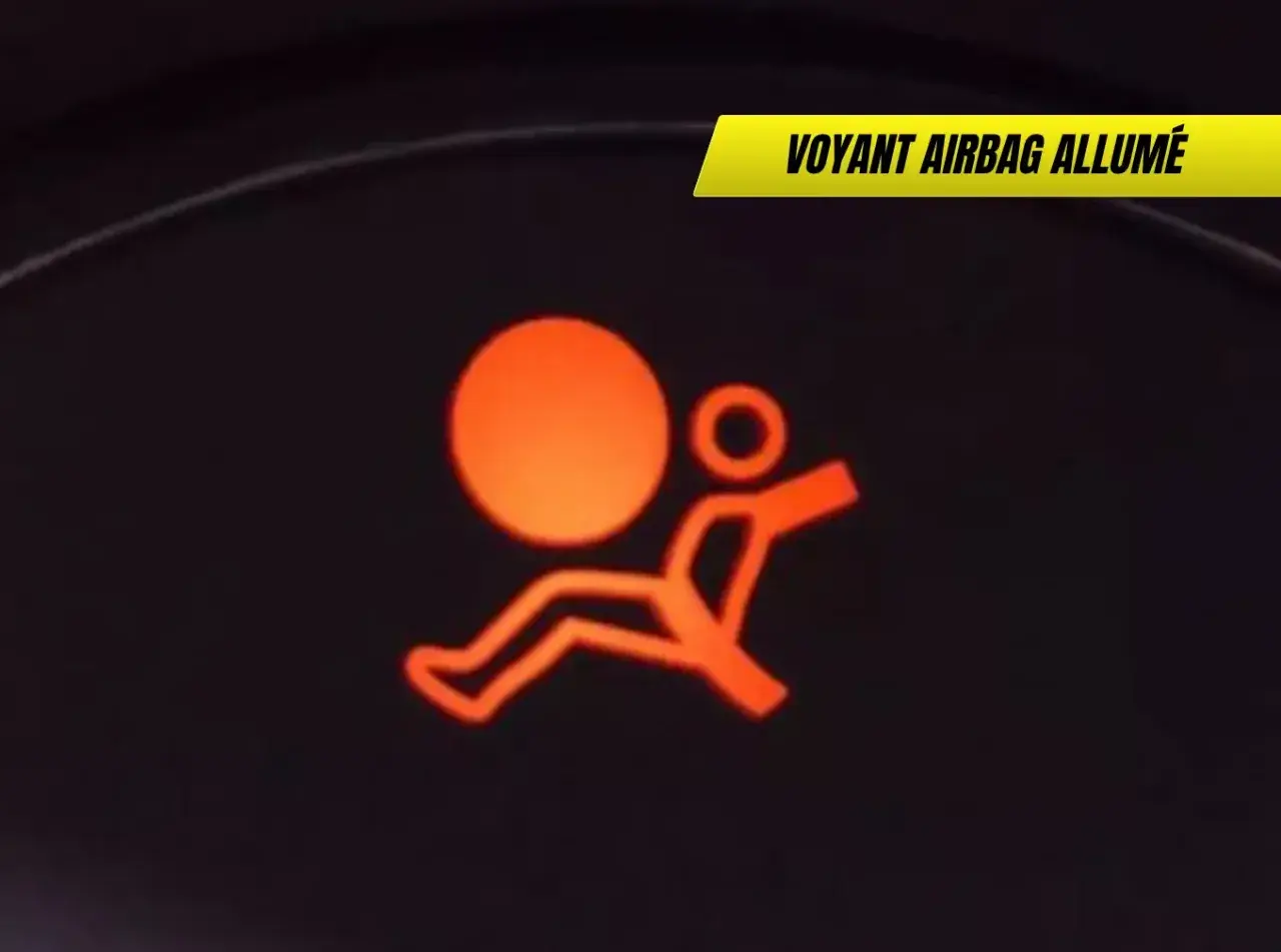 Voyant airbag allumé sur le tableau de bord. Le système de sécurité pourrait ne pas fonctionner.