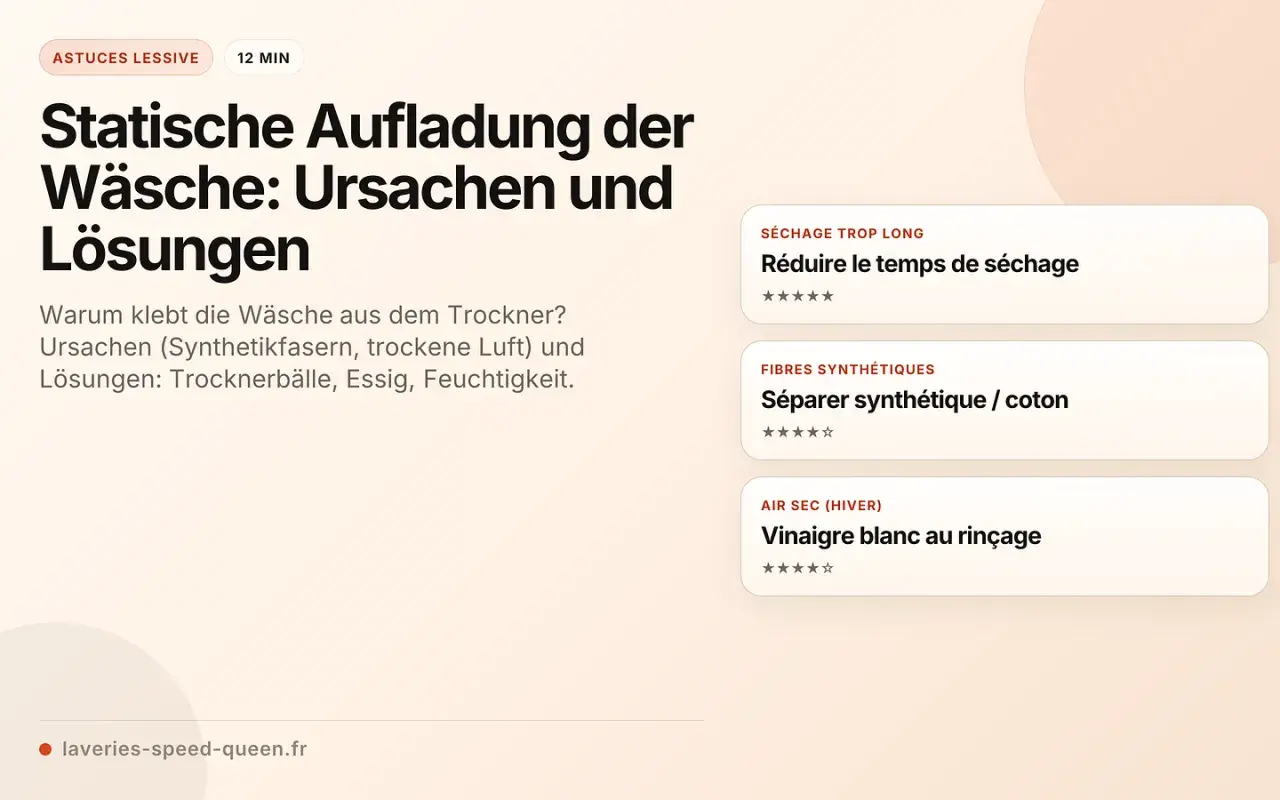 Statische Aufladung der Wäsche verhindern: Ursachen und Lösungen für trockene Wäsche. Tipps wie Trocknerbälle und Essig helfen.