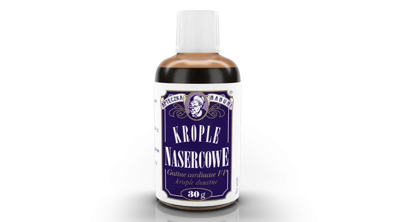 Krople nasercowe Babuni, 30g. Informacje o dawkowaniu znajdziesz na opakowaniu lub w ulotce.