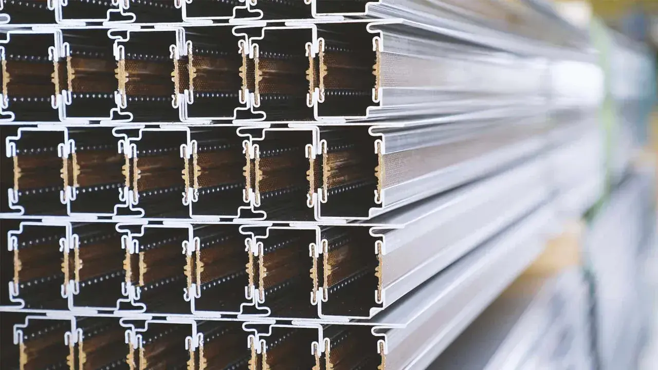 Perfiles metálicos apilados, listos para construcción. El acero es fundamental para estructuras resistentes y duraderas.