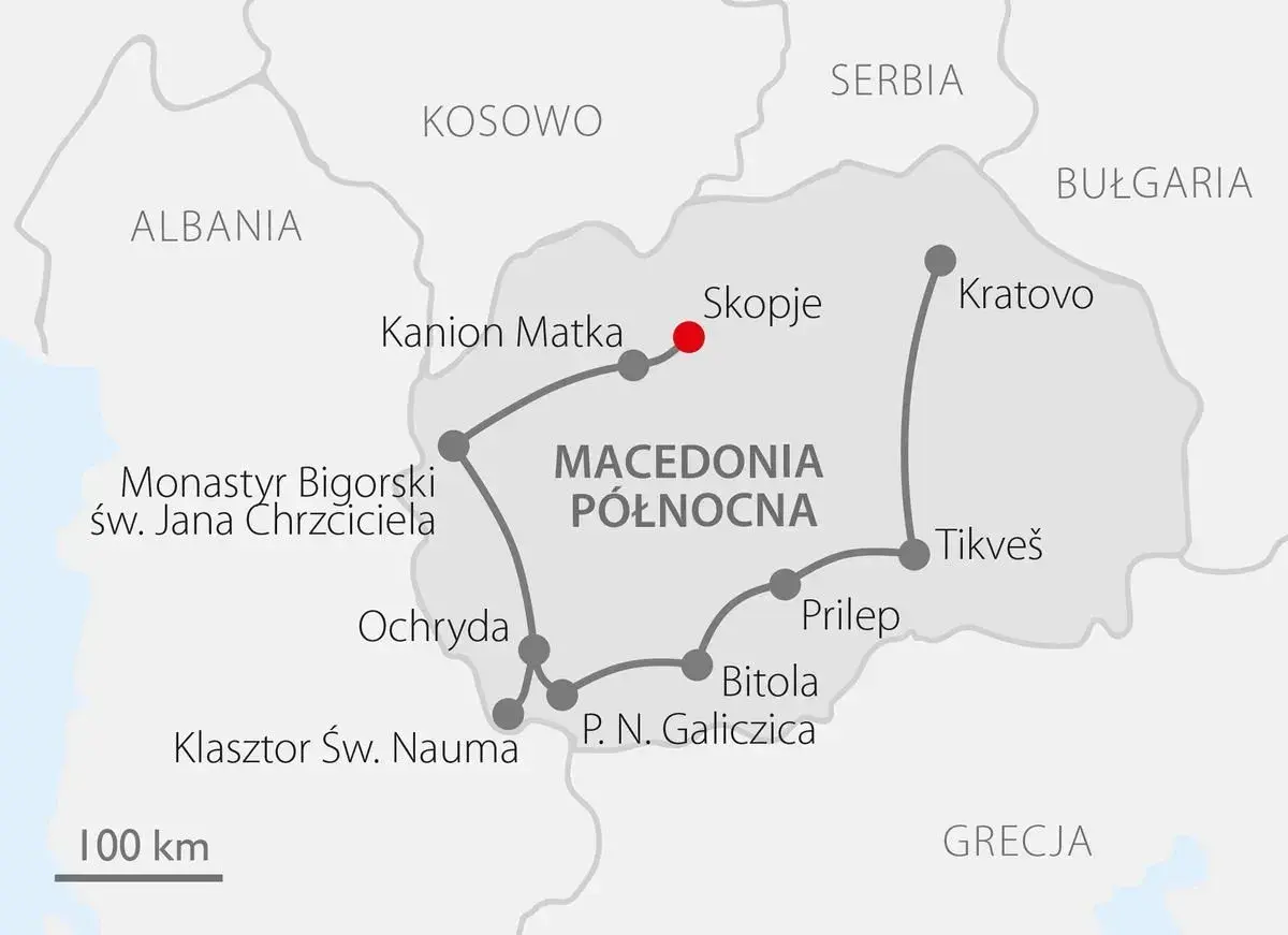 Mapa turystyczna Macedonii Północnej: Skopje, Ochryda, Kanion Matka, klasztory i parki narodowe. Co zobaczyć w Macedonii?