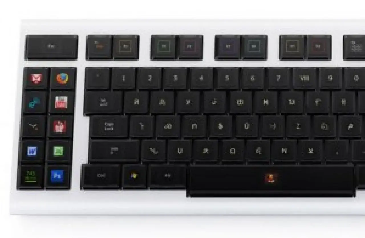 Die teuerste Tastatur der Welt mit individuellen App-Icons auf den Tasten.