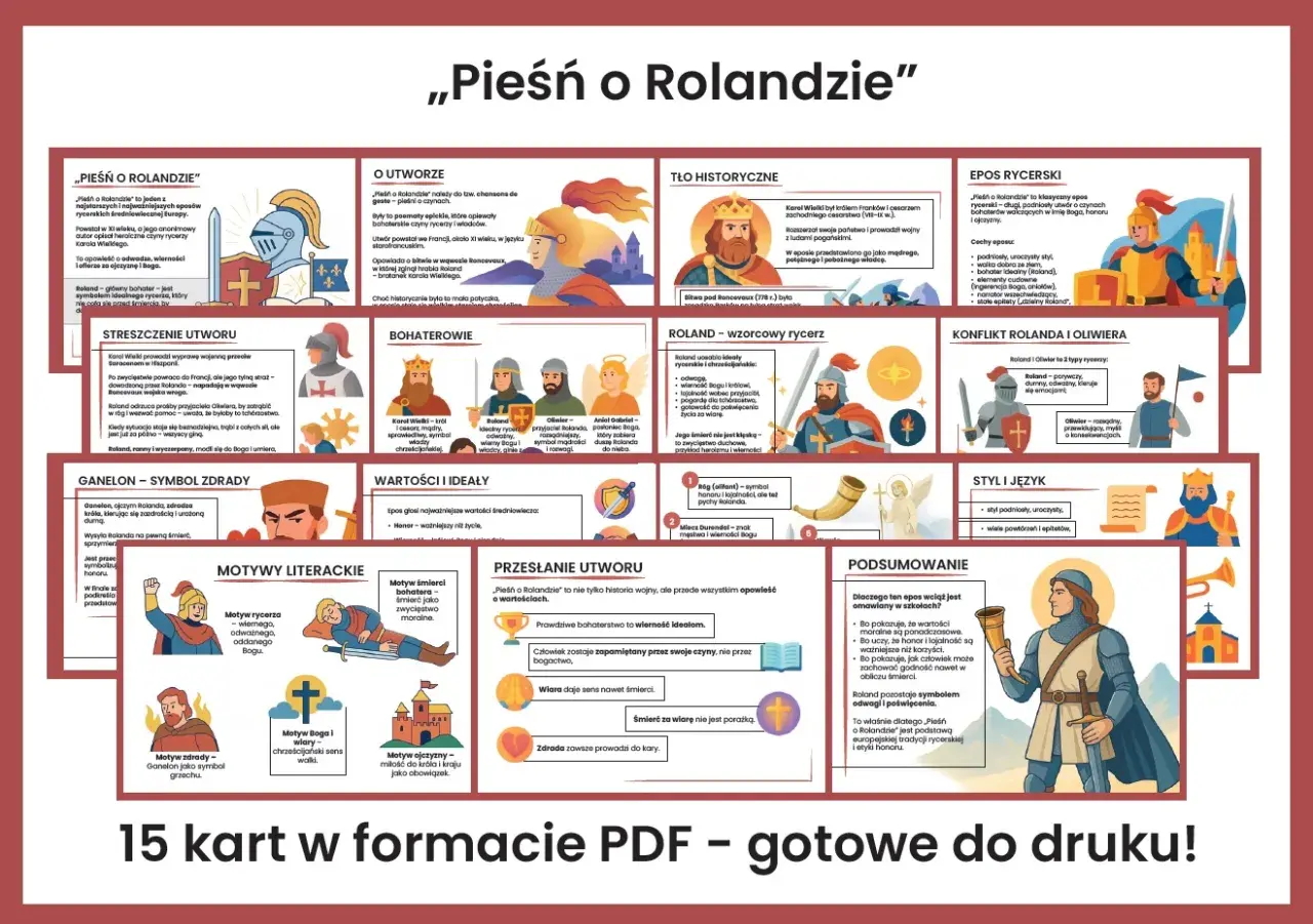 Pieśń o Rolandzie: streszczenie, bohaterowie, wartości i ideały. Epos rycerski, który uczy o honorze i wierności.