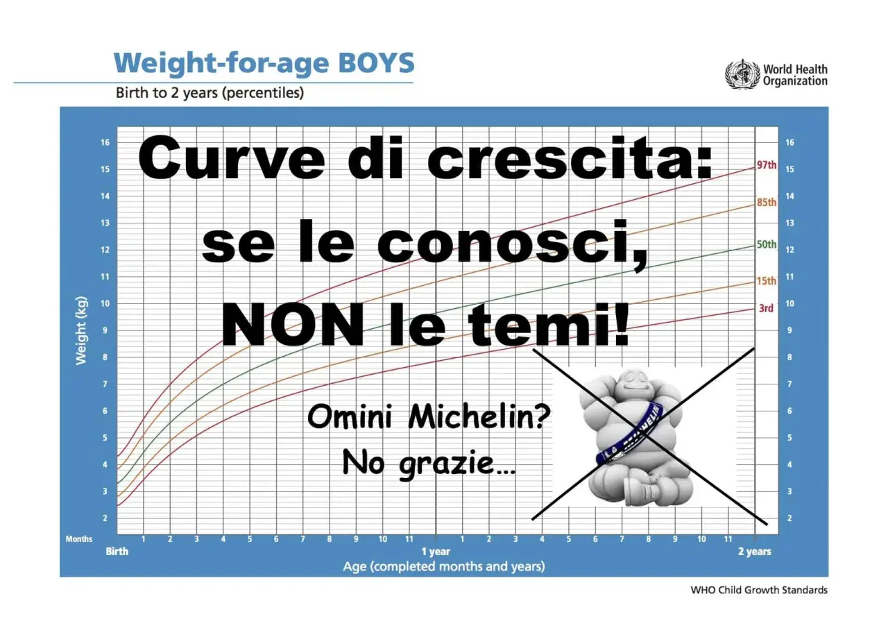 Curve di crescita per bambini: se le conosci, non le temi! Evita gli "Omini Michelin" seguendo i grafici OMS.