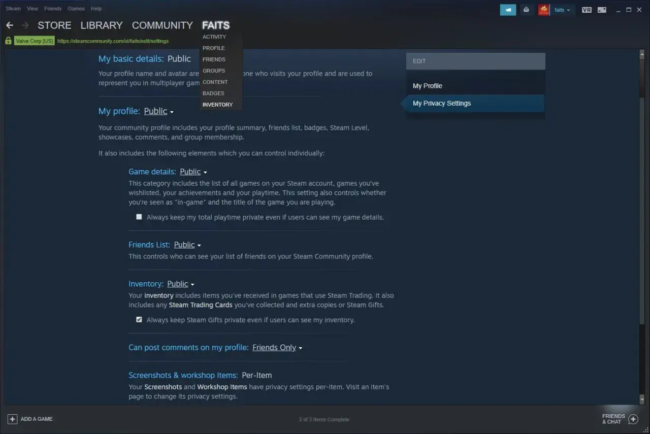 Ustawienia prywatności Steam. Dowiedz się, jak uzupełnić trade url, zarządzając widocznością swojego profilu, listy znajomych i ekwipunku.