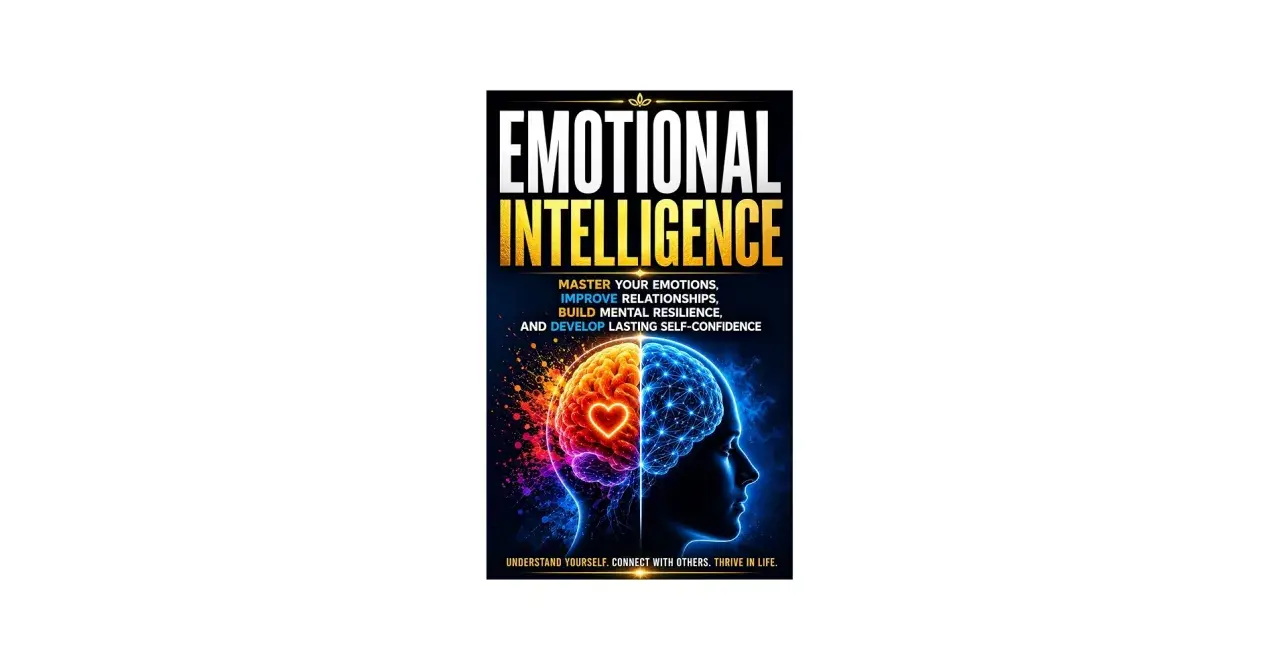 Discover the best ways to improve emotional intelligence. This image shows a brain split into two halves: one fiery and heart-filled, the other cool and connected.