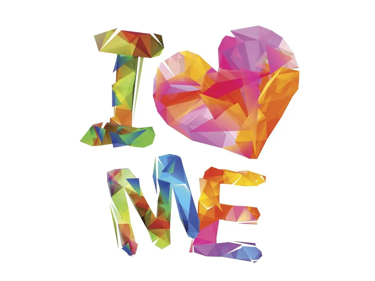 Kolorowe litery "I LOVE ME" ułożone w kształt serca. To może być wizualizacja tego, co to znaczy egoista – kochać siebie.