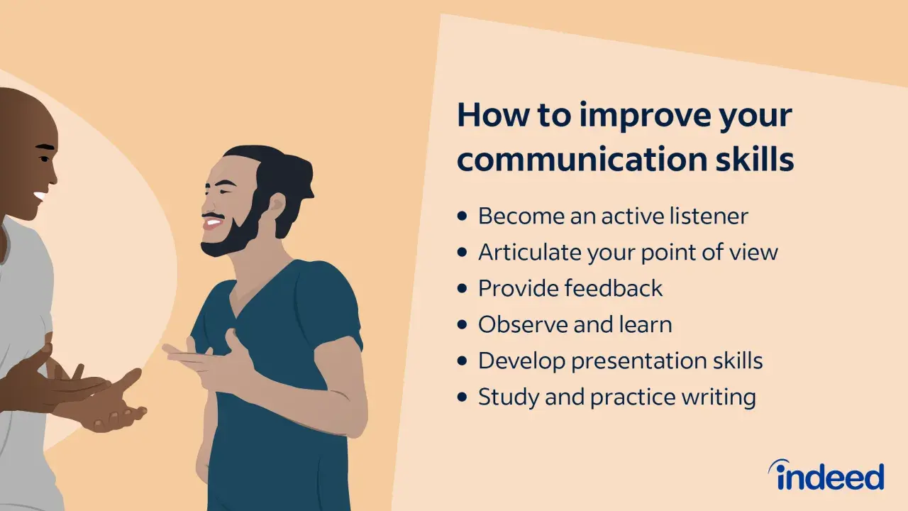 Two men converse, illustrating how to improve communication skills. Remember to seek first to understand, then to be understood.