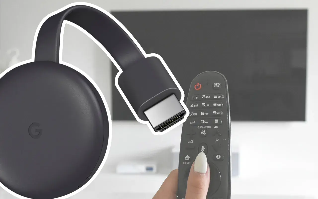 Przesyłanie obrazu z telefonu na TV przez USB. Google Chromecast i pilot do telewizora.